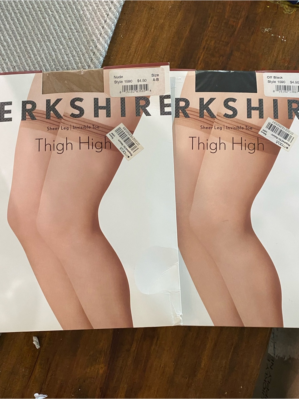 Berkshire Nude Sheer Thigh High Stockings - Size A/B 1 Nude 1 Black